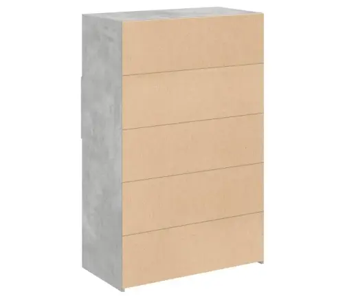 Augstais Skapītis, Betona Pelēks, 80X42,5X124 Cm, Koks Vidaxl Augstais Skapītis, Betona Pelēks, 80X42,5X124 Cm, Koks Vidaxl