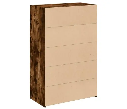 Augstais Skapītis, Ozolkoka, 80X42,5X124 Cm, Inženierijas Koks Vidaxl