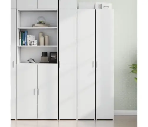 Kõrge Kapp, Valge, 30X42,5X185 Cm Tehispuit