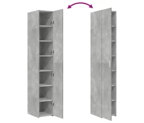 Augstais Skapītis, Betonpelēks,30X42,5X185Cm, Inženierijas Koks Vidaxl