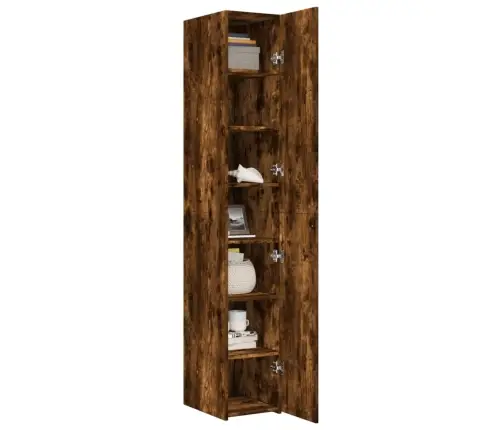 Komoda, Dūminio Ąžuolo Spalvos, 30X42,5X185cm Apdirbta Mediena