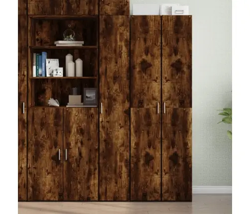 Komoda, Dūminio Ąžuolo Spalvos, 30X42,5X185cm Apdirbta Mediena