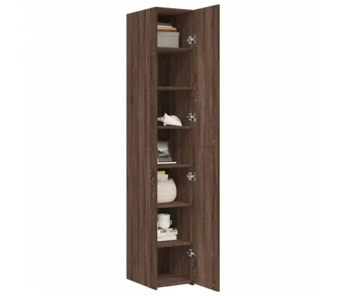 Augstais Skapītis, Koka Krāsa, 30X42,5X185Cm, Inženierijas Koks Vidaxl