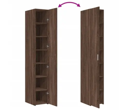 Augstais Skapītis, Koka Krāsa, 30X42,5X185Cm, Inženierijas Koks Vidaxl