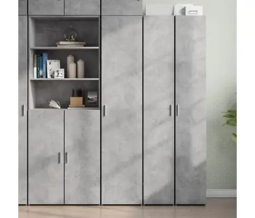 Augstais Skapītis, Betona Pelēks, 40X42,5X185 Cm, Koks Vidaxl