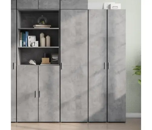 Augstais Skapītis, Betona Pelēks, 45X42,5X185 Cm, Koks Vidaxl