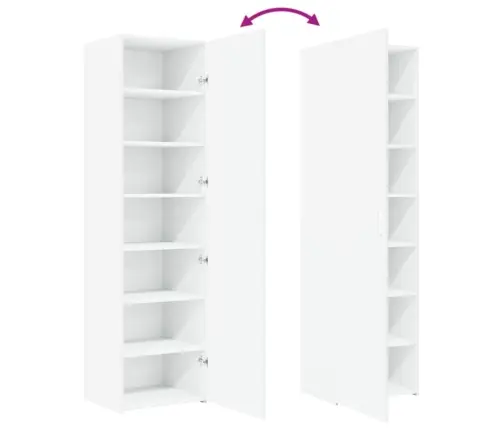 Augstais Skapītis, Balts, 50X42,5X185 Cm, Inženierijas Koks Vidaxl