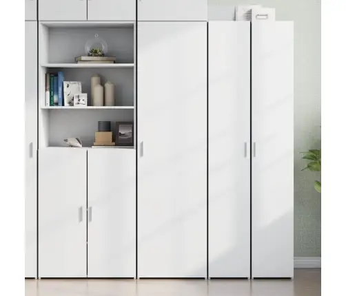 Augstais Skapītis, Balts, 50X42,5X185 Cm, Inženierijas Koks Vidaxl