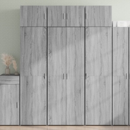 Augstais Skapītis Pelēka Ozola 70X42,5X185 Cm Inženierijas Koks Vidaxl