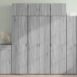 Augstais Skapītis Pelēka Ozola 70X42,5X185 Cm Inženierijas Koks Vidaxl