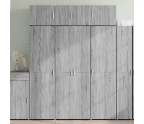Augstais Skapītis Pelēka Ozola 70X42,5X185 Cm Inženierijas Koks Vidaxl