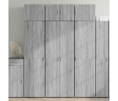 Augstais Skapītis Pelēka Ozola 70X42,5X185 Cm Inženierijas Koks Vidaxl
