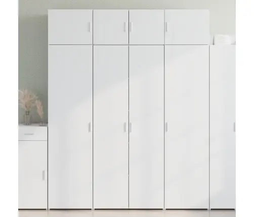 Kõrge Kapp, Valge, 80X42,5X185 Cm Tehispuit