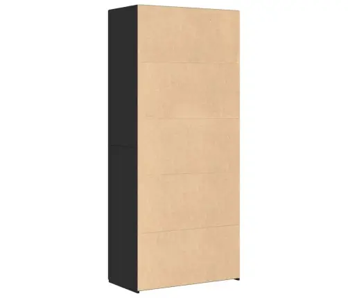 Augstais Skapītis Melns 80X42,5X185 Inženierijas Koks Vidaxl