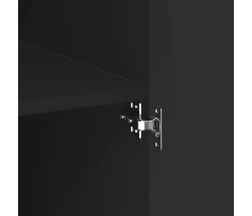 Augstais Skapītis Melns 80X42,5X185 Inženierijas Koks Vidaxl