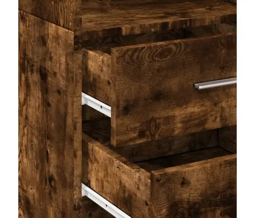 Augstais Skapītis, Ozolkoka, 40X42,5X185 Cm, Inženierijas Koks Vidaxl