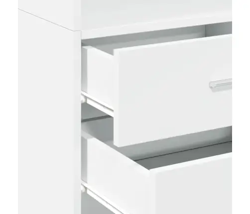 Komoda, Baltos Spalvos, 45X42,5X185cm Apdirbta Mediena