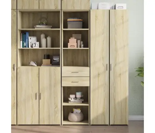 Augstais Skapītis, Ozolkoka, 45X42,5X185 Cm, Inženierijas Koks Vidaxl