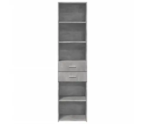 Augstais Skapītis, Betona Pelēks, 45X42,5X185 Cm, Koks Vidaxl