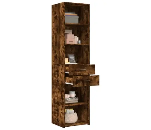 Kõrge Kapp, Suitsutatud Tamm, 45X42,5X185 Cm Tehispuit