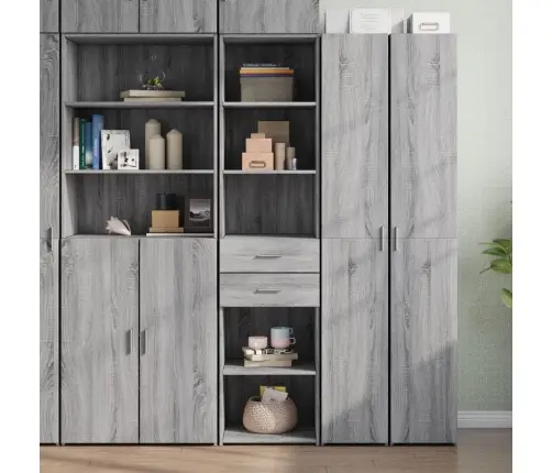 Kõrge Kapp, Hall Sonoma, 45X42,5X185 Cm Tehispuit