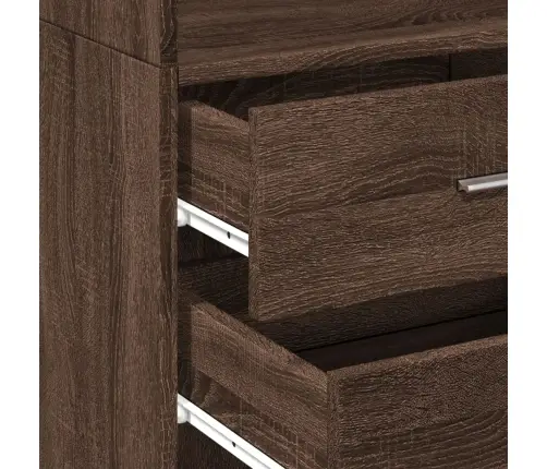 Augstais Skapītis, Ozolkoka, 45X42,5X185 Cm, Inženierijas Koks Vidaxl