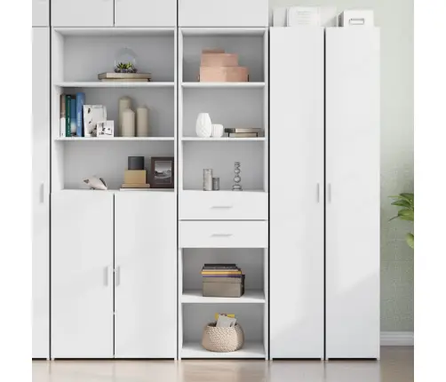 Augstais Skapītis, Balts, 50X42,5X185 Cm, Inženierijas Koks Vidaxl