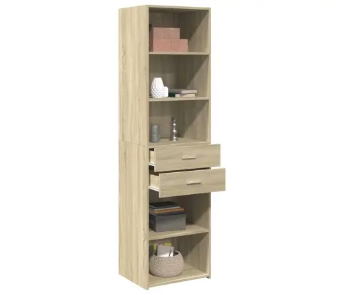 Augstais Skapītis, Ozolkoka, 50X42,5X185 Cm, Inženierijas Koks Vidaxl