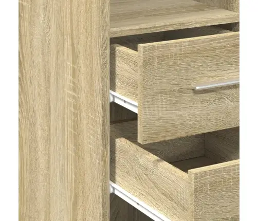 Augstais Skapītis, Ozolkoka, 50X42,5X185 Cm, Inženierijas Koks Vidaxl