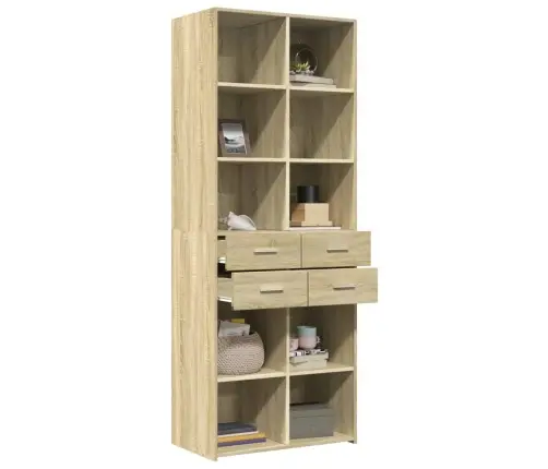 Augstais Skapītis Koka Krāsa 70X42,5X185Cm Inženierijas Koks Vidaxl