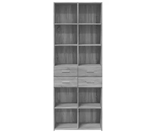 Augstais Skapītis Pelēka Ozola 70X42,5X185 Cm Inženierijas Koks Vidaxl