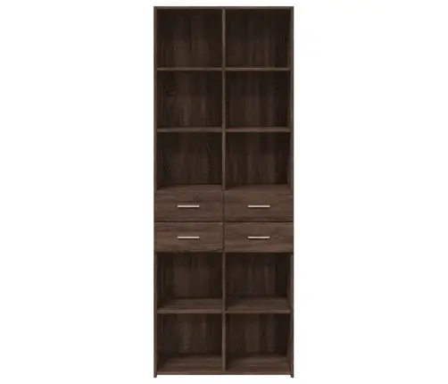 Augstais Skapītis Brūna Ozola 70X42,5X185Cm Inženierijas Koks Vidaxl