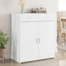 Kumode, Balta, 80X42,5X93 Cm, Inženierijas Koks Vidaxl