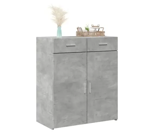 Puhvetkapp, Betoonhall, 80X42,5X93 cm Tehispuit