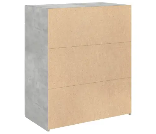 Puhvetkapp, Betoonhall, 80X42,5X93 cm Tehispuit