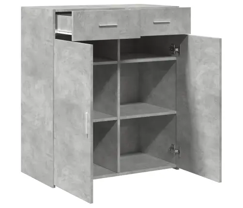 Puhvetkapp, Betoonhall, 80X42,5X93 cm Tehispuit