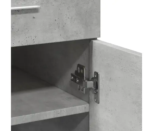 Puhvetkapp, Betoonhall, 80X42,5X93 cm Tehispuit