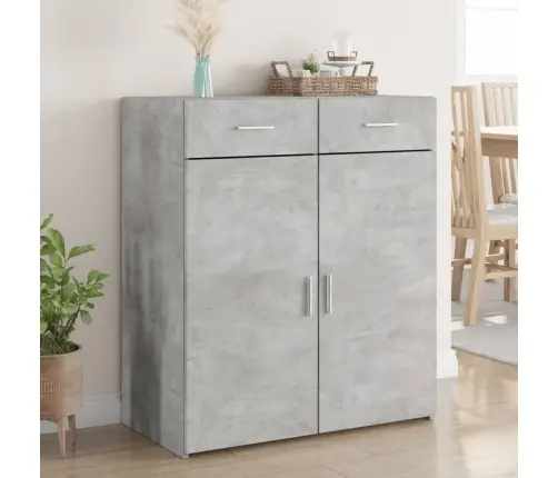 Puhvetkapp, Betoonhall, 80X42,5X93 cm Tehispuit