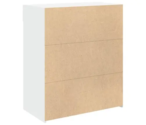 Kumode, Balta, 80X42,5X93 Cm, Inženierijas Koks Vidaxl