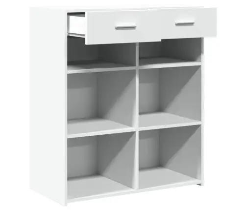 Kumode, Balta, 80X42,5X93 Cm, Inženierijas Koks Vidaxl