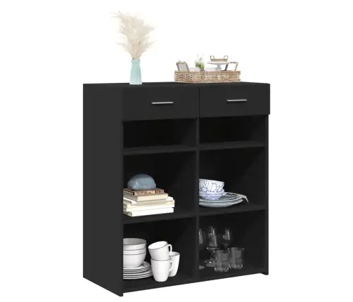 Kumode Melns 80X42,5X93 Cm Inženierijas Koks Vidaxl