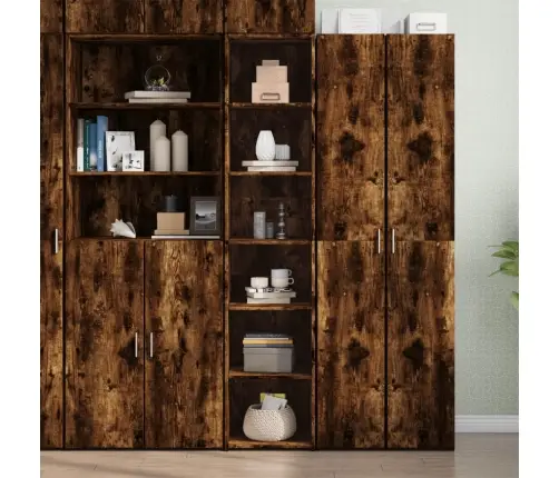 Komoda, Dūminio Ąžuolo Spalvos, 40X41X185cm Apdirbta Mediena