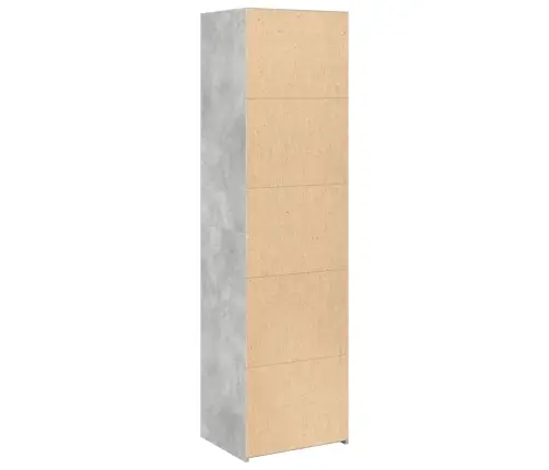 Augstais Skapītis Betona Pelēks 50X41X185 Cm Inženierijas Koks Vidaxl