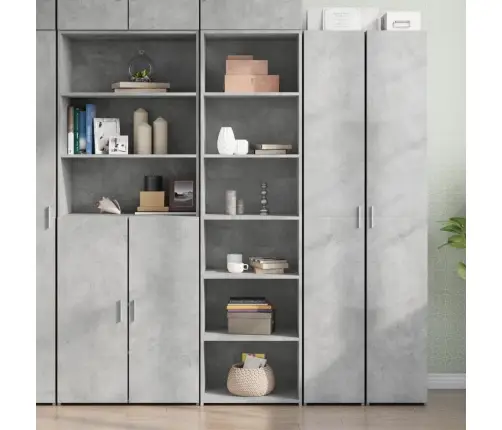 Augstais Skapītis Betona Pelēks 50X41X185 Cm Inženierijas Koks Vidaxl