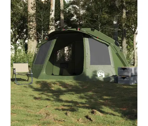 Makšķernieku Telts 5 Personām, Olīvu Zaļa, Ūdensnecaurlaidīga Vidaxl