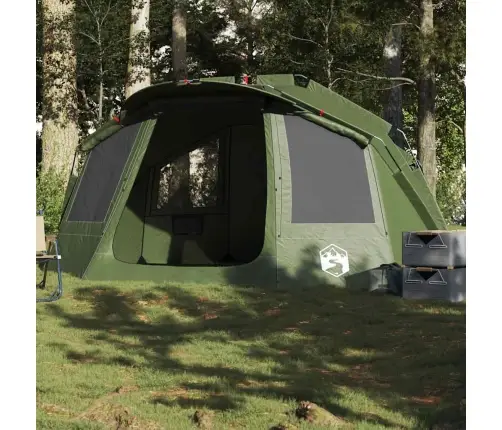 Makšķernieku Telts 5 Personām, Olīvu Zaļa, Ūdensnecaurlaidīga Vidaxl