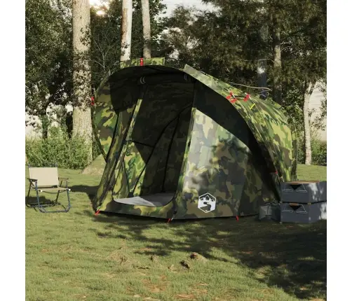 Makšķernieku Telts 5 Personām, Kamuflāža, Ūdensnecaurlaidīga Vidaxl