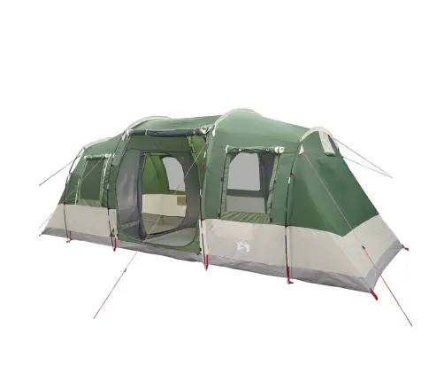 Ģimenes Telts, Tuneļa, 6 Personām, Zaļa, Ūdensnecaurlaidīga Vidaxl