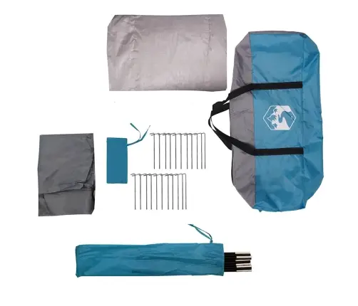 Ģimenes Telts, Tuneļa, 6 Personām, Zila, Ūdensnecaurlaidīga Vidaxl