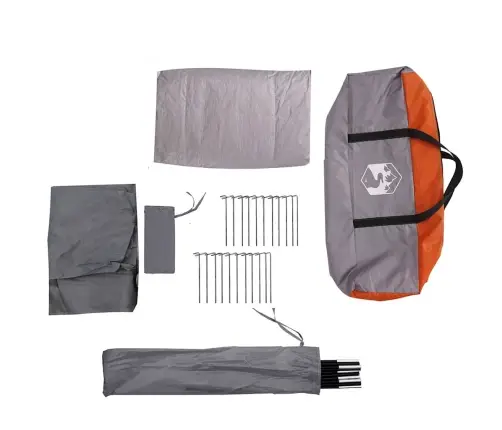 Ģimenes Telts, Tuneļa, 6 Personām, Pelēka, Ūdensnecaurlaidīga Vidaxl